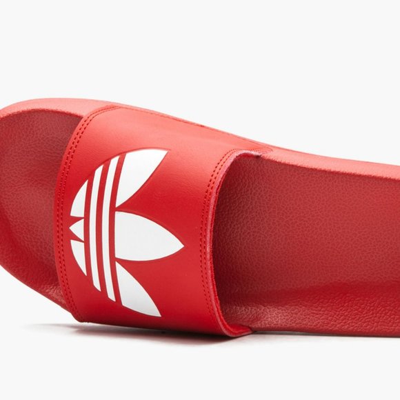 NEW ADIDAS ORIGINALS MEN\'S ADILETTE LITE TREFOIL SLIDES ~ SIZE US 10#FU8296  RED main image 9